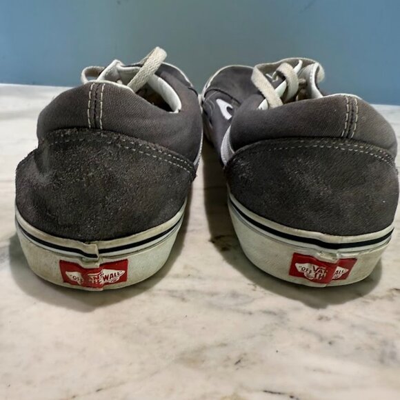 Vans Gray/White Old Skool Men's Low-Top Canvas Classic, Size 12 - Picture 5 of 10